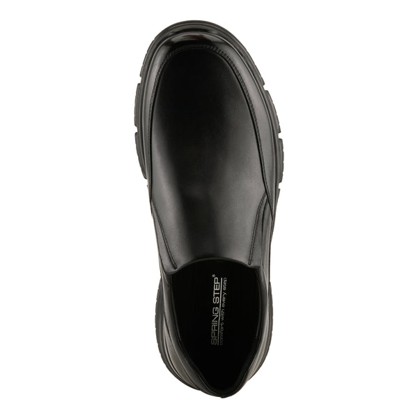 Flexus By Spring Step Buy Black Leather Slip-On Dress Kirk Shoes