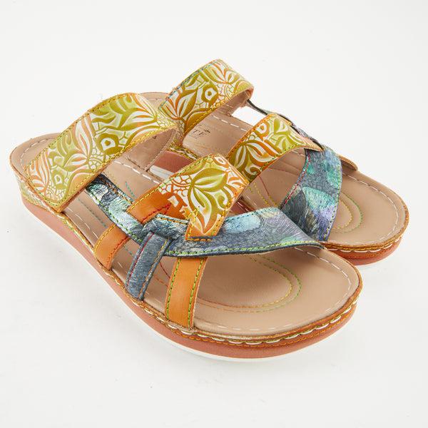 Flexus By Spring Step L'Artiste Caiman Slide Sandal