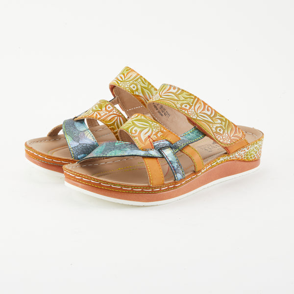 flexus by spring step L'Artiste Caiman Slide Sandal