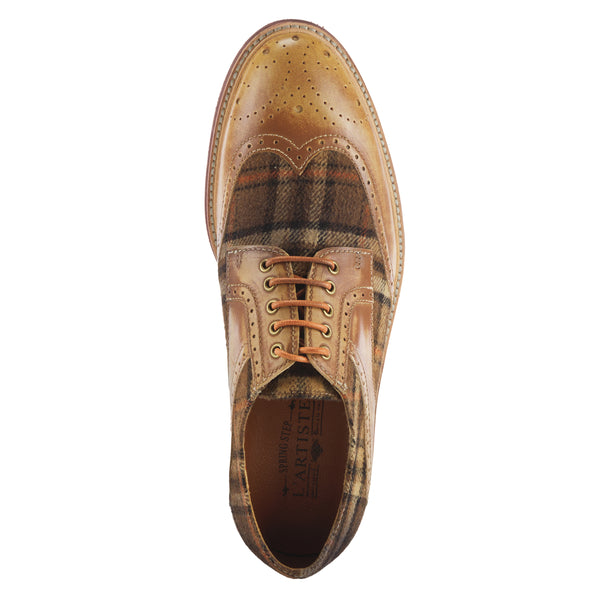 Flexus By Spring Step L'ARTISTE MEN THAVO-PLAID OXFORD SHOE
