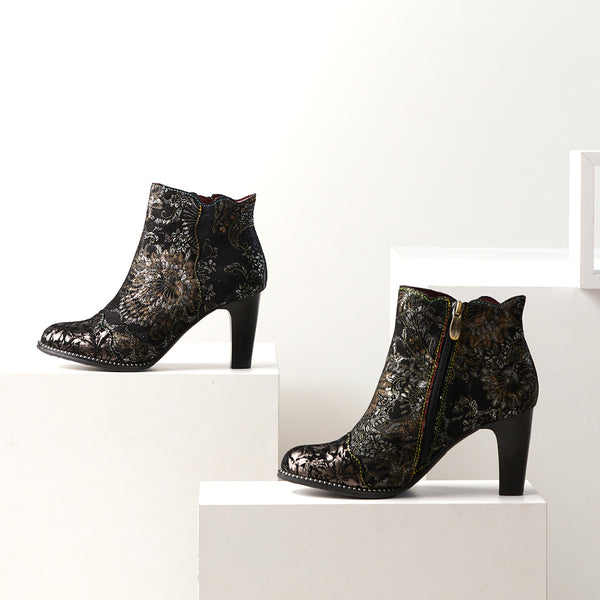 Flexus By Spring Step L`ARTISTE SMOKINHOT HEELED BOOTIES