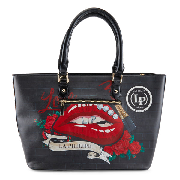 Flexus By Spring Step LA PHILIPE LP1021-16 RED LIPS HANDBAG-TOTE