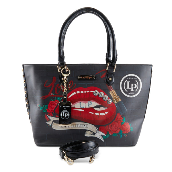 flexus by spring step LA PHILIPE LP1021-16 RED LIPS HANDBAG-TOTE