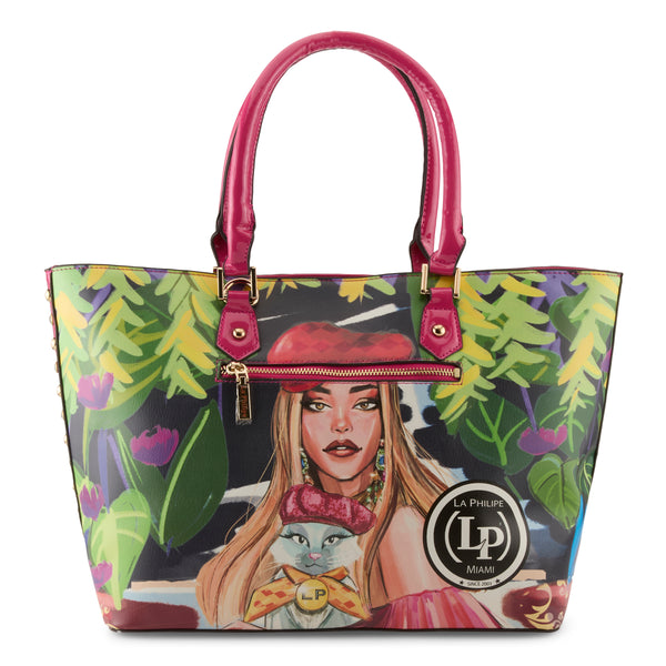 Flexus By Spring Step LA PHILIPE LP1021-17 BLOOMING GARDEN HANDBAG-TOTE