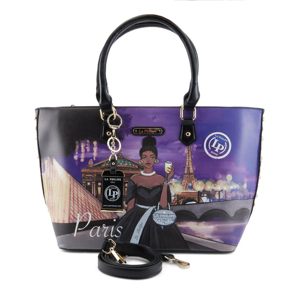 flexus by spring step LA PHILIPE LP1021-7 LIVING IN PARIS HANDBAG-TOTE