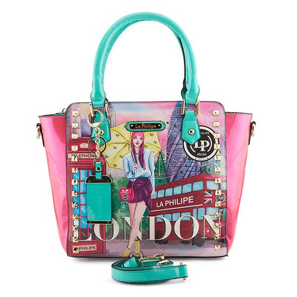 Flexus By Spring Step LA PHILIPE LP1022-11 UMBRELLA IN LONDON HANDBAG-SATCHEL