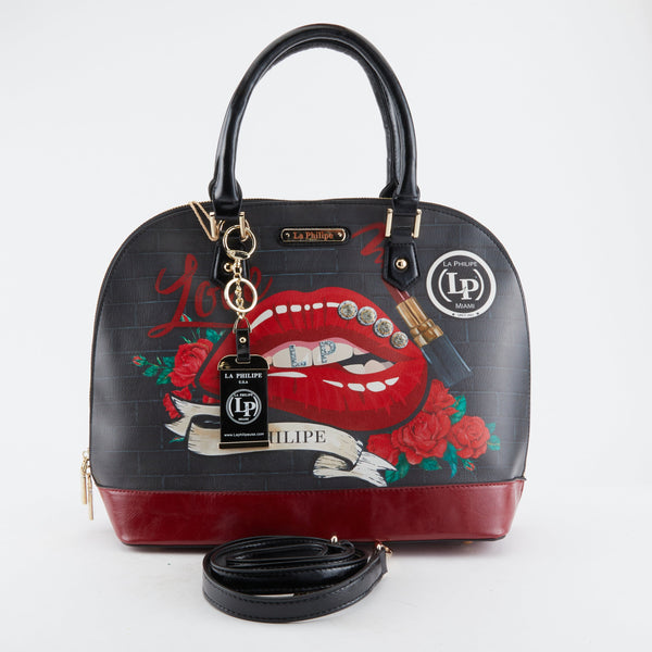 flexus by spring step LA PHILIPE LP1027-16 RED LIPS HANDBAG-OVAL