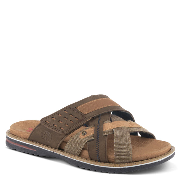 flexus by spring step SPRING STEP MEN HAZMAN SLIDE SANDALS